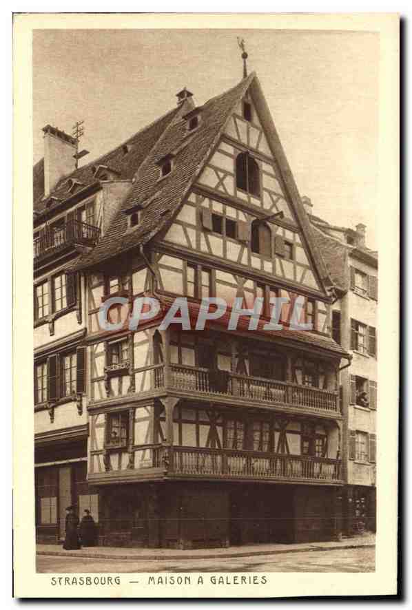 CPA Strasbourg Maison A Galeries 