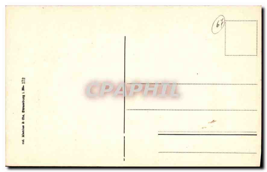 CPA Strassbourg Munster Mittelschiff Cathedrale Nef du Milieu  — Rückseite