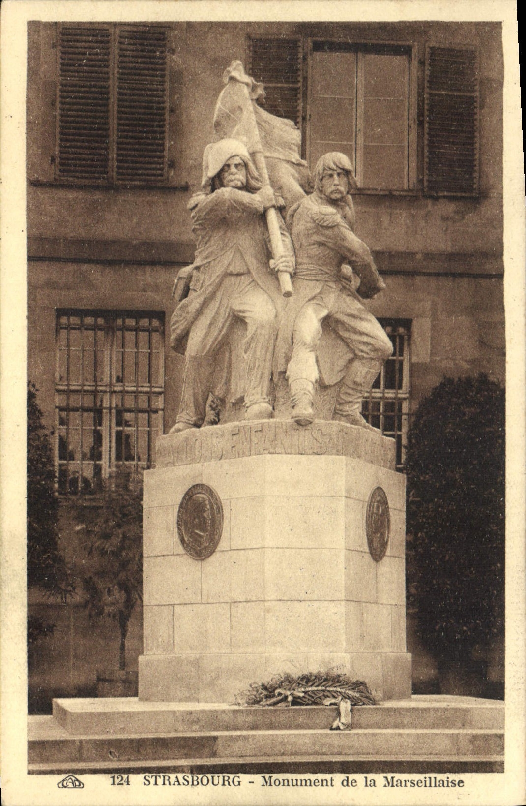 CPA Strasbourg Monument de la Marseillaise 