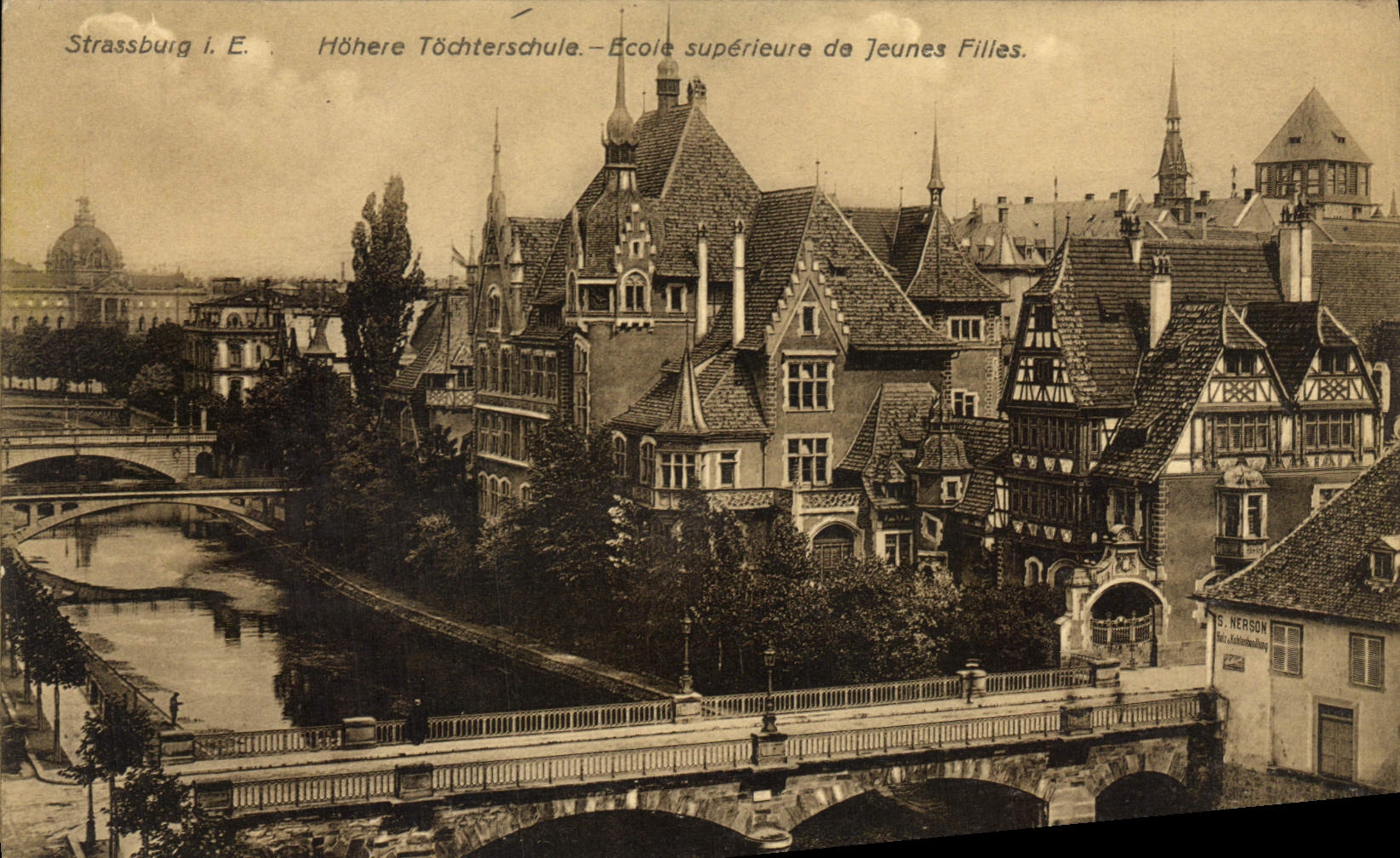 CPA Strassburg Hohere Toschterschule Ecole superieure de Jeunes Filles 