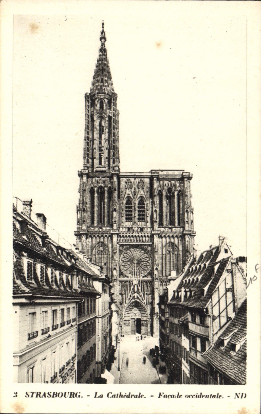 CPA Strasbourg La Cathedrale Facade occidentale 
