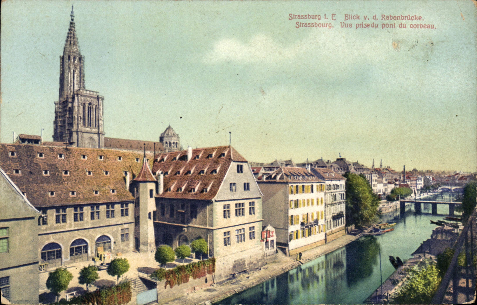 CPA Strasbourg Vue prise du pont du corveau 