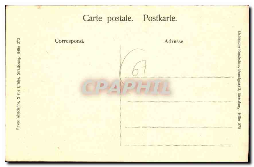 CPA Strasbourg Porte de l'Hopital  — Rückseite