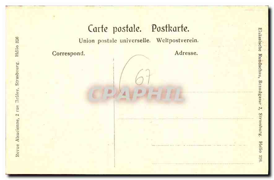 CPA Le vieux Strasbourg  — Rückseite