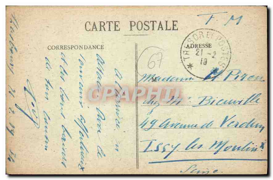 CPA Strasbourg Pont couvert  — Rückseite
