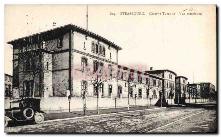 CPA Strasbourg Caserne Turenne Vue exterieure 