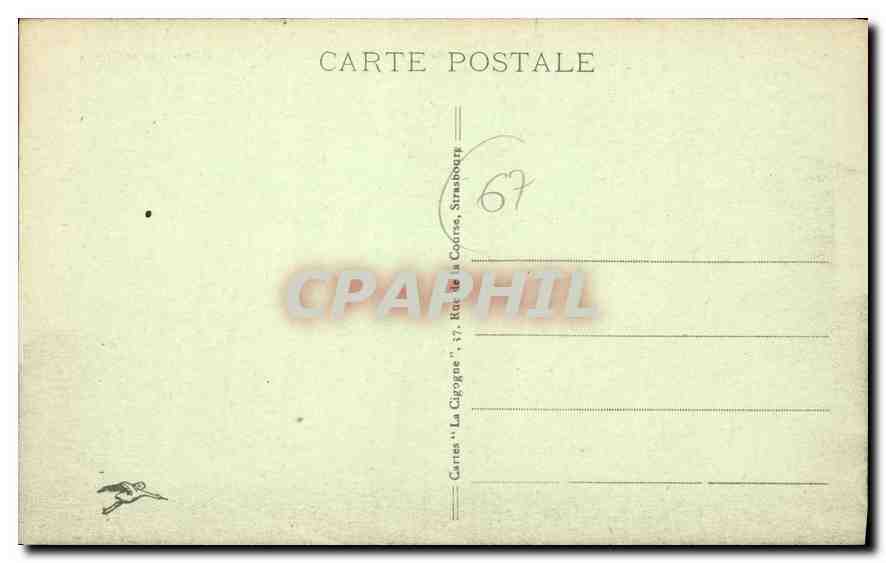 CPA Strasbourg Caserne Turenne Vue exterieure  — Verso