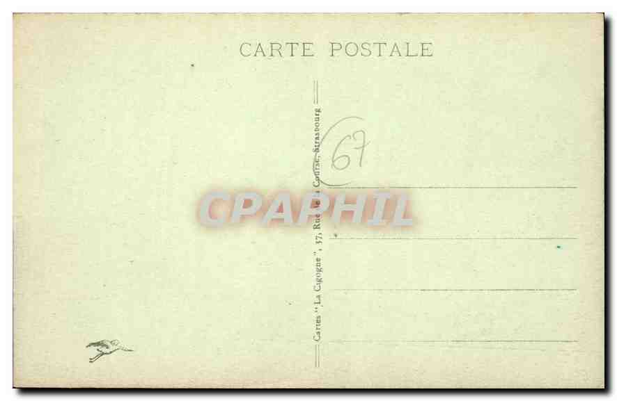 CPA Strasbourg Caserne Turenne  — Verso