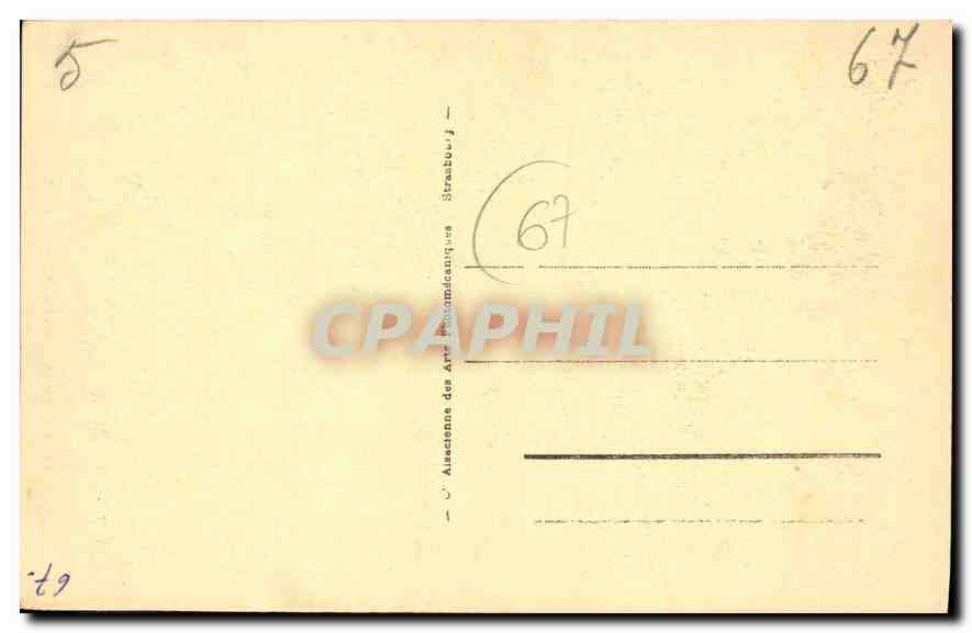 CPA Saverne Vieille Maison Le Bureau de Police  — Rückseite