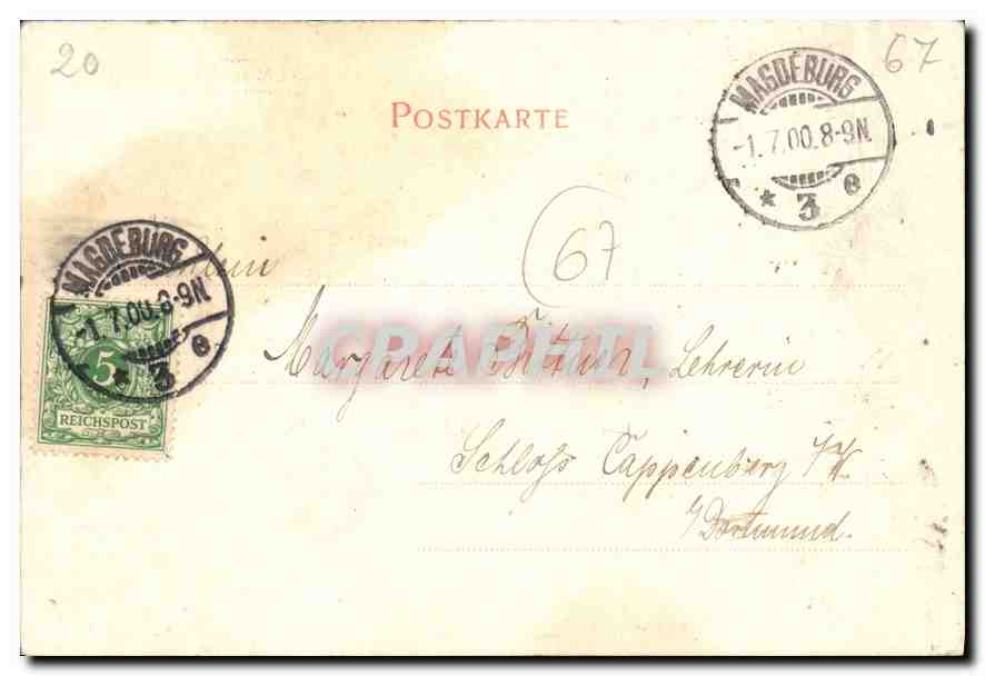 CPA Strassburg Kleberplatz Carte 100 — Rückseite