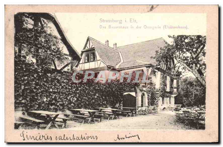 CPA Strassburg Els Orangerie