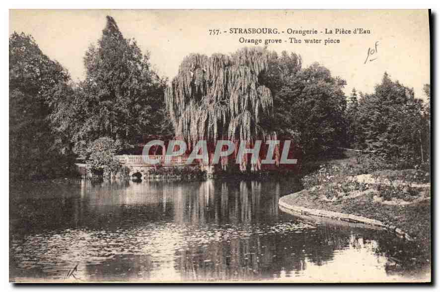 CPA Strasbourg Orangerie La Piece d'Eau 