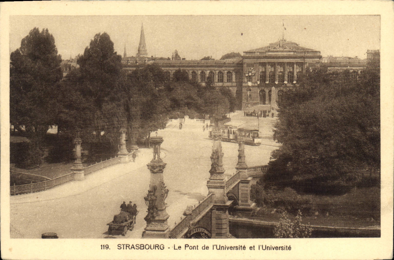 CPA Strasbourg Le Pont de l'Universte et l'Universite 