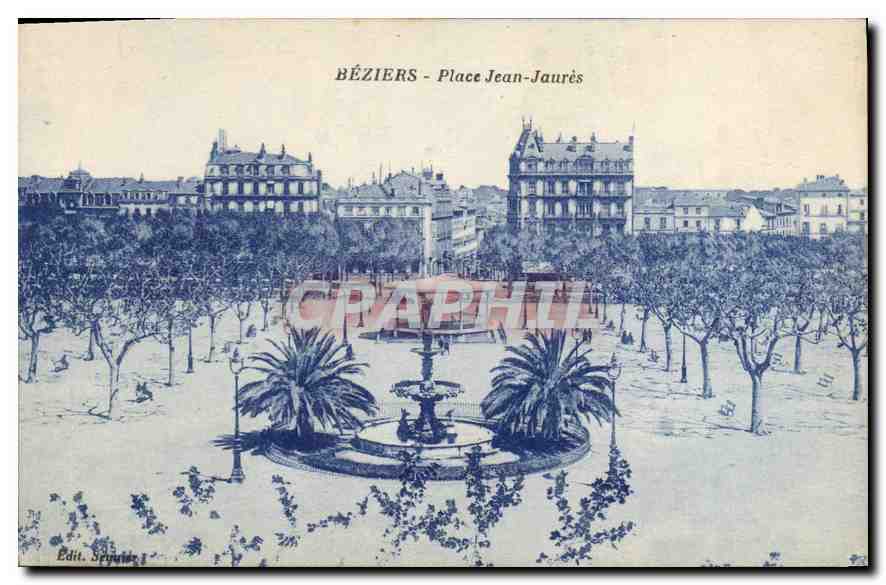 CPA Beziers Place Jean Jaures 