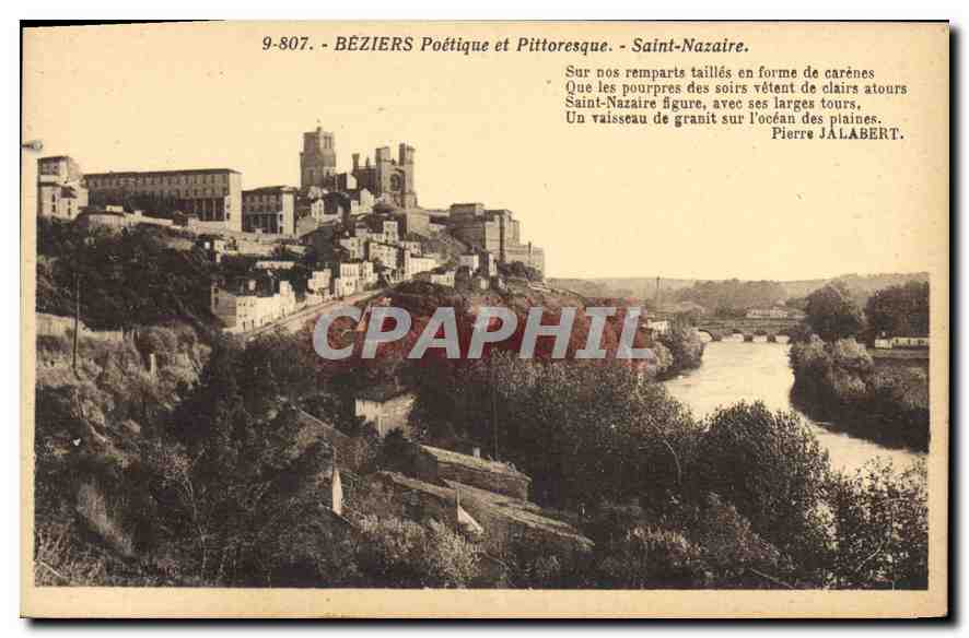 Poetische und pittoreske Ansicht von Béziers — Saint-Nazaire. — Pierre JALABERT. — Nr. 9-807.