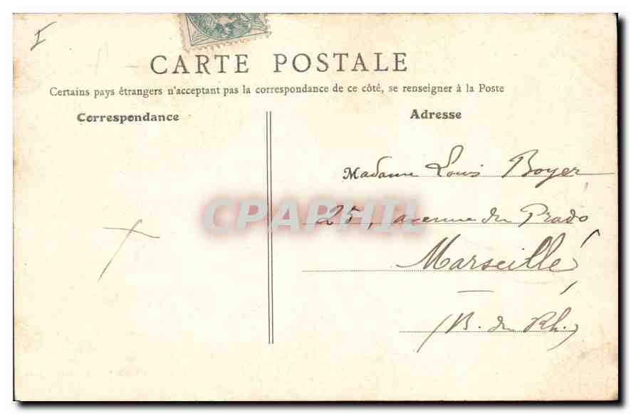 CPA Beziers L'llot des Cygnes  — Rückseite