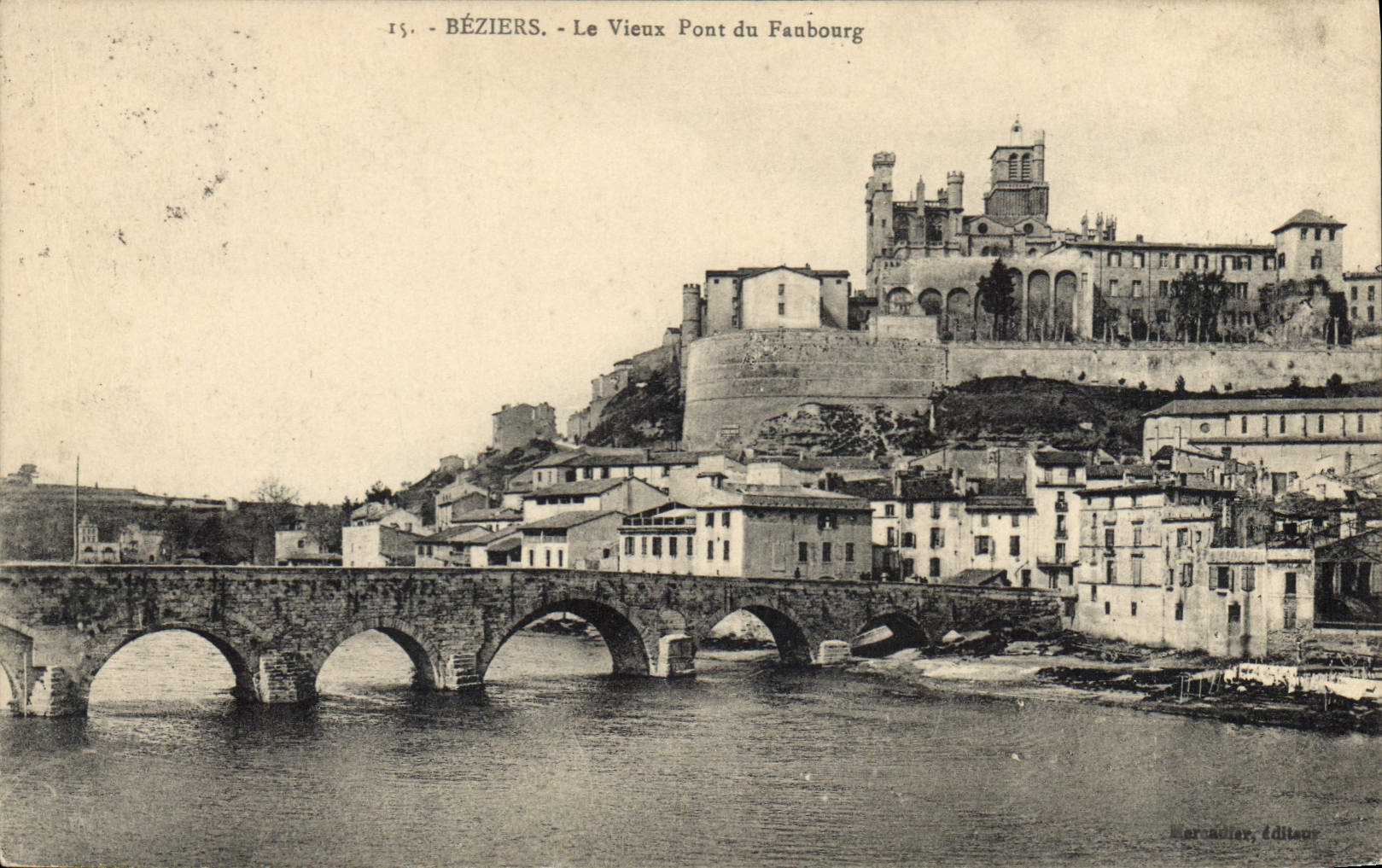 CPA Beziers Le Vieux Pont du Faubourg 