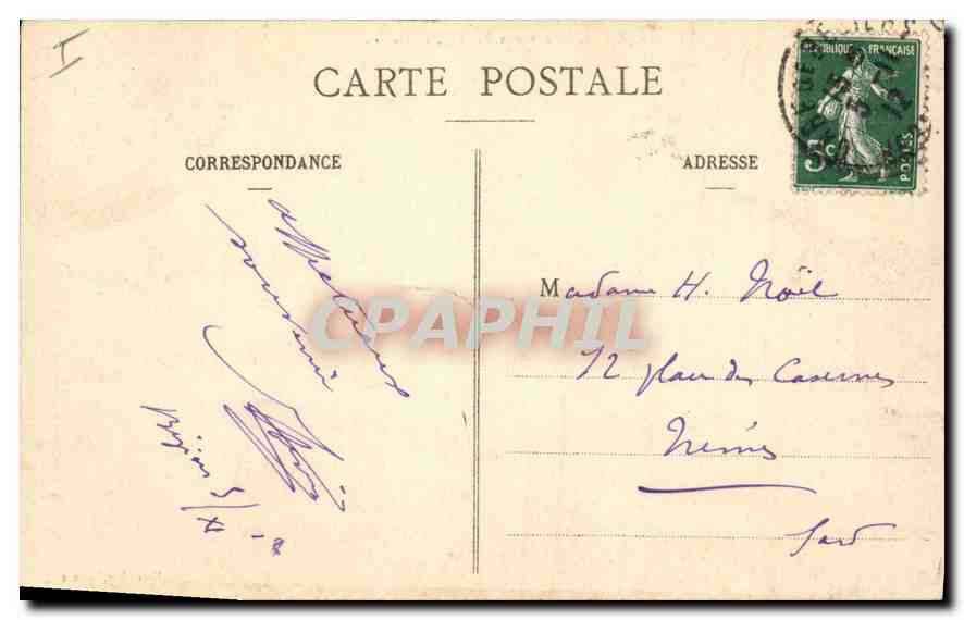 CPA Beziers Le Vieux Pont du Faubourg  — Rückseite
