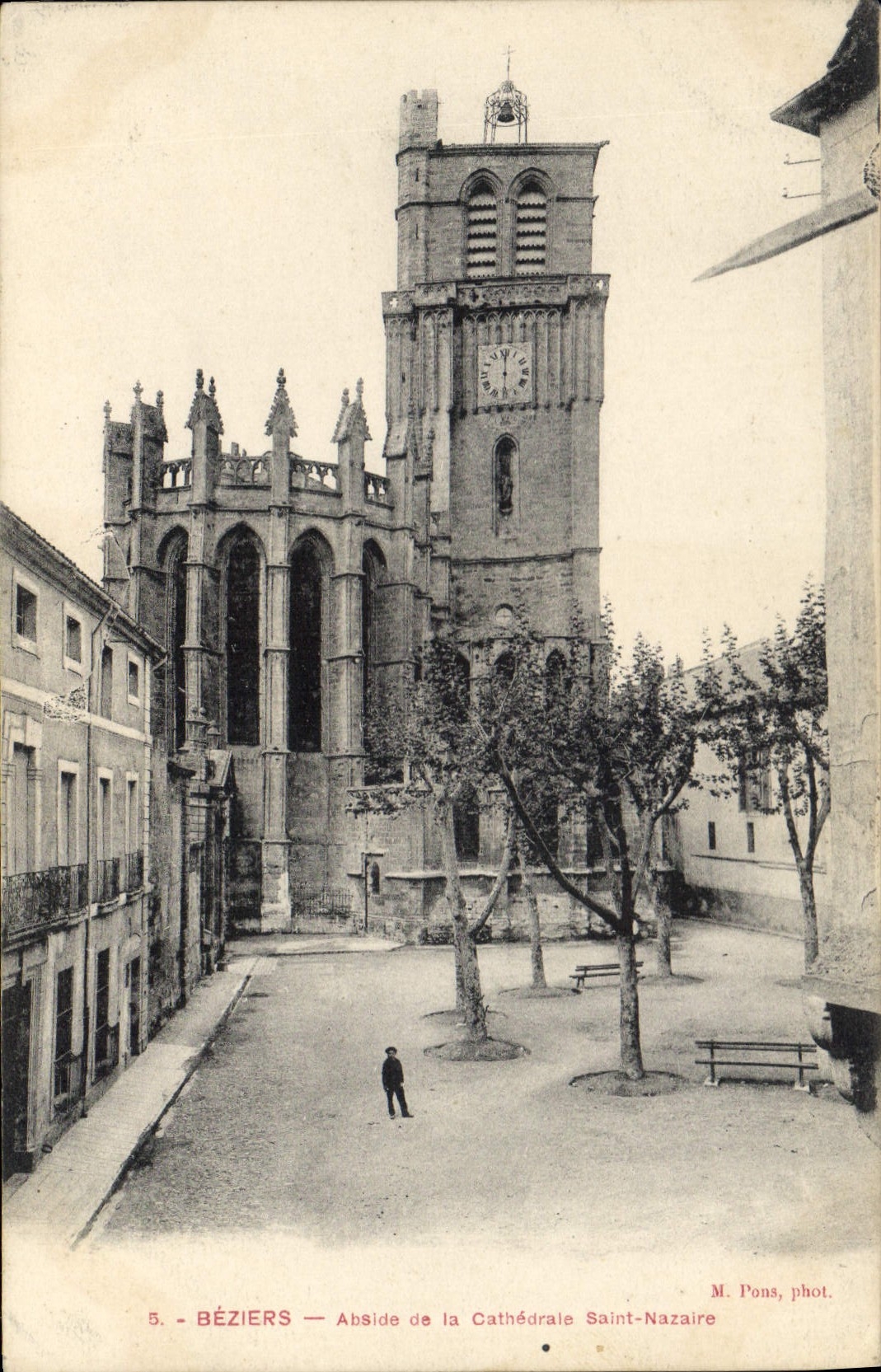 CPA Beziers Abside de la Cathedrale Saint Nazaire 
