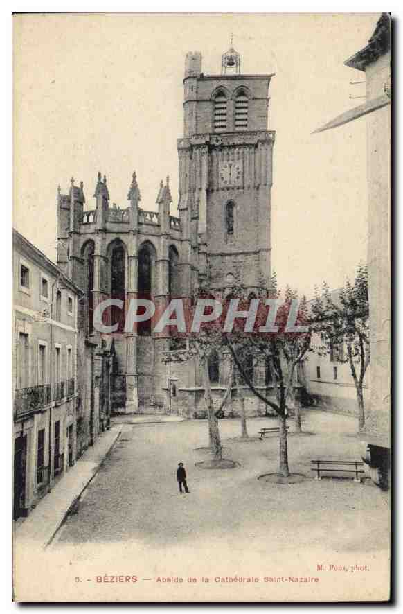 CPA Beziers Abaide de la Cathedrale Saint Nazaire 