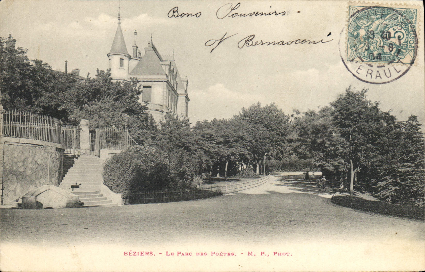CPA Beziers Le Parc des Poetes 