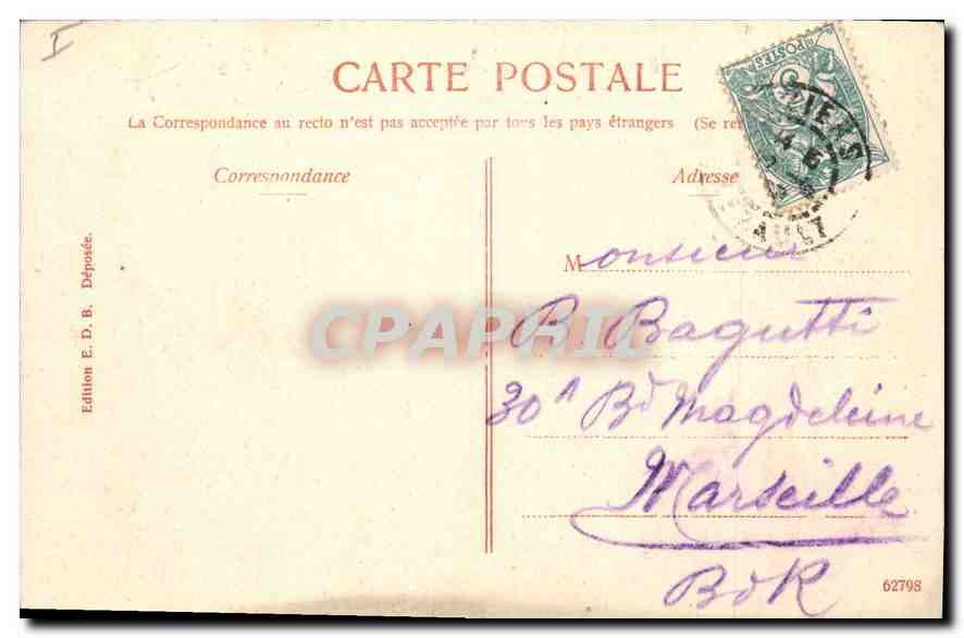 Béziers — Plateau des poètes — Lac des cygnes — Édition E.D.B. — Achterkant