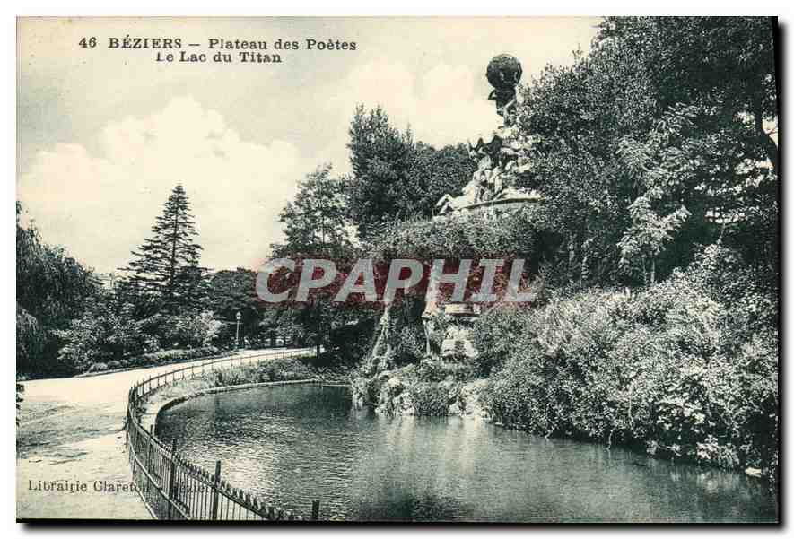 Béziers — Plateau des Poètes — See des Titans — Buchhandlung Clareton, Nr. 46