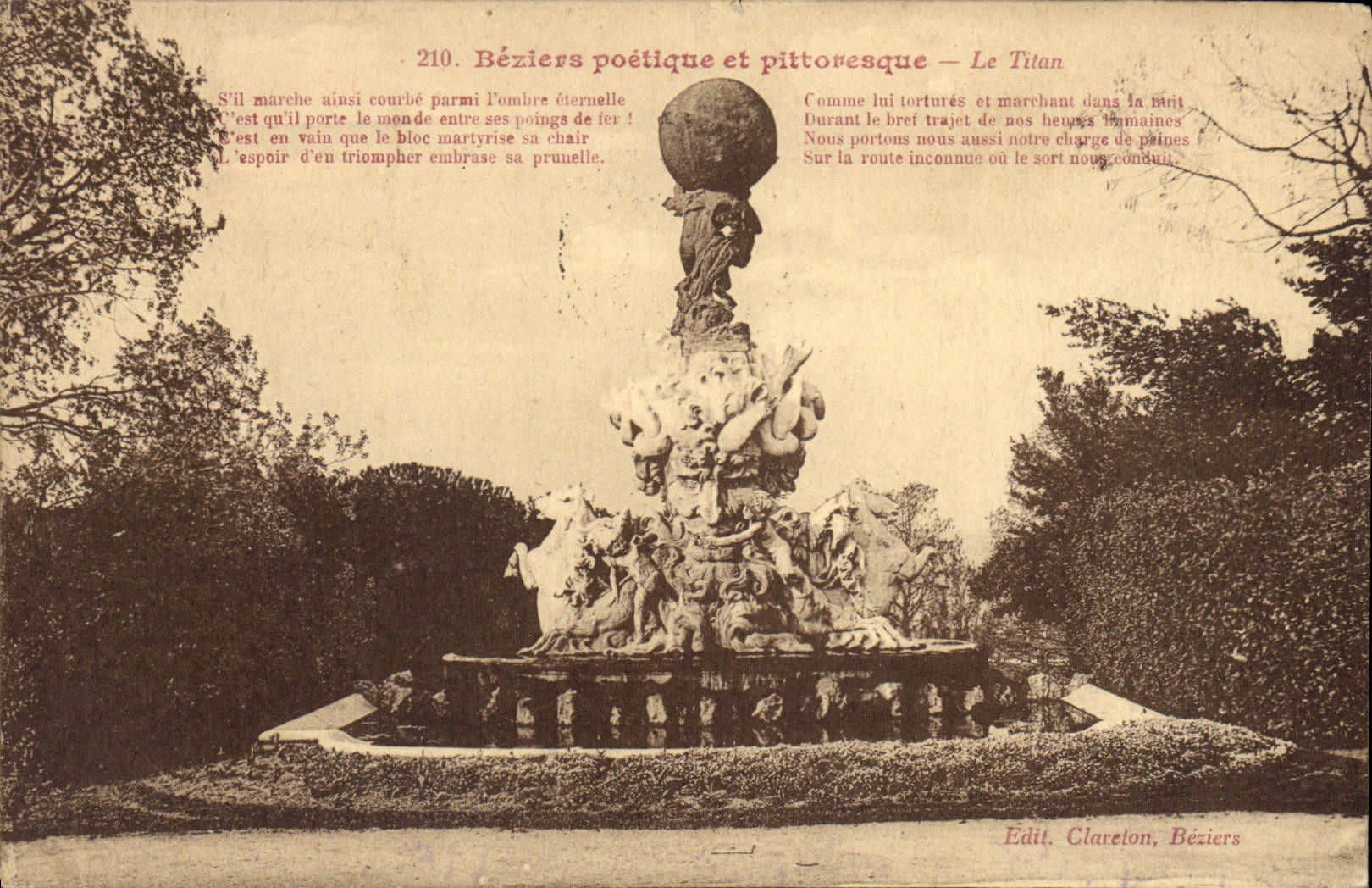 Poetisch und pittoresk Béziers — Der Titan — Edit. Clareton, Béziers