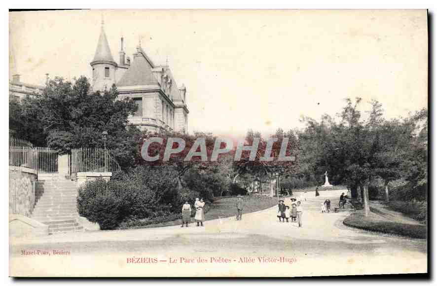 Béziers — Le Parc des Poètes — Allée Victor-Hugo — Mazel-Pons, Béziers