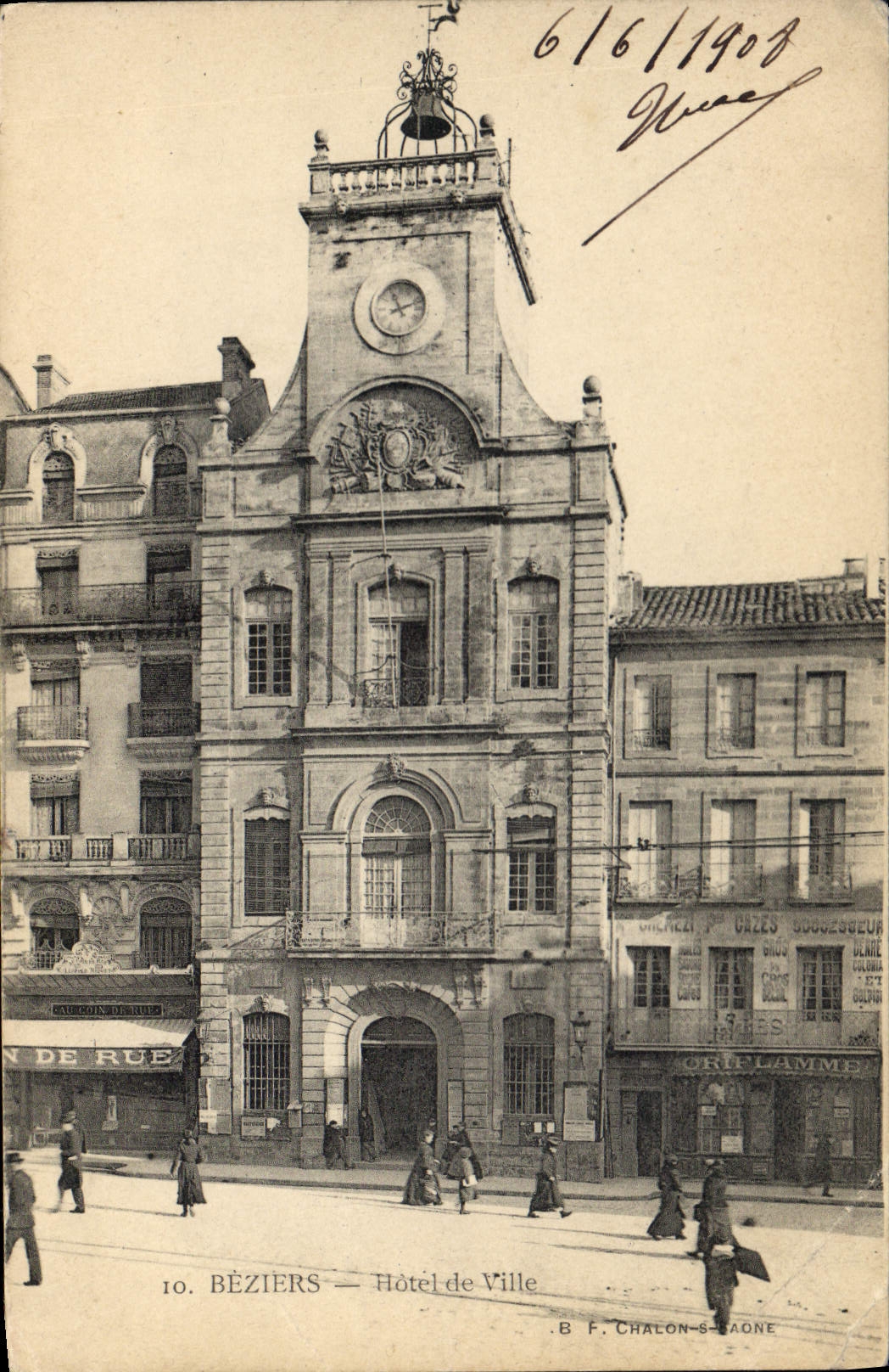 CPA Beziers Hotel de Ville 