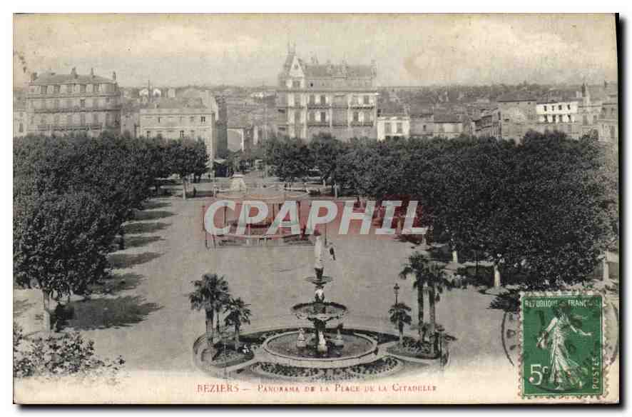 CPA Beziers Panorama de la Place de la Citadelle 