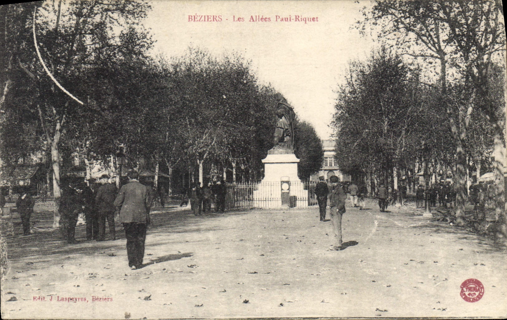 Béziers - Les Allées Paul-Riquet — éditeur J. Laspeyres, Béziers