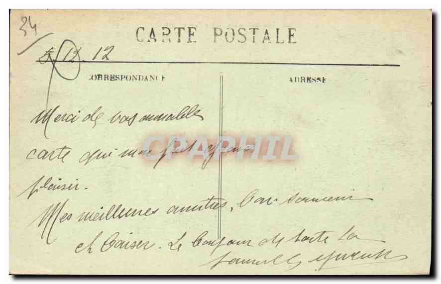 Béziers - Les Allées Paul-Riquet — éditeur J. Laspeyres, Béziers — Rückseite