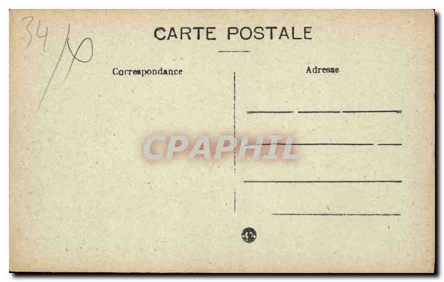 CPA Beziers Allees Paul Riquet  — Rückseite