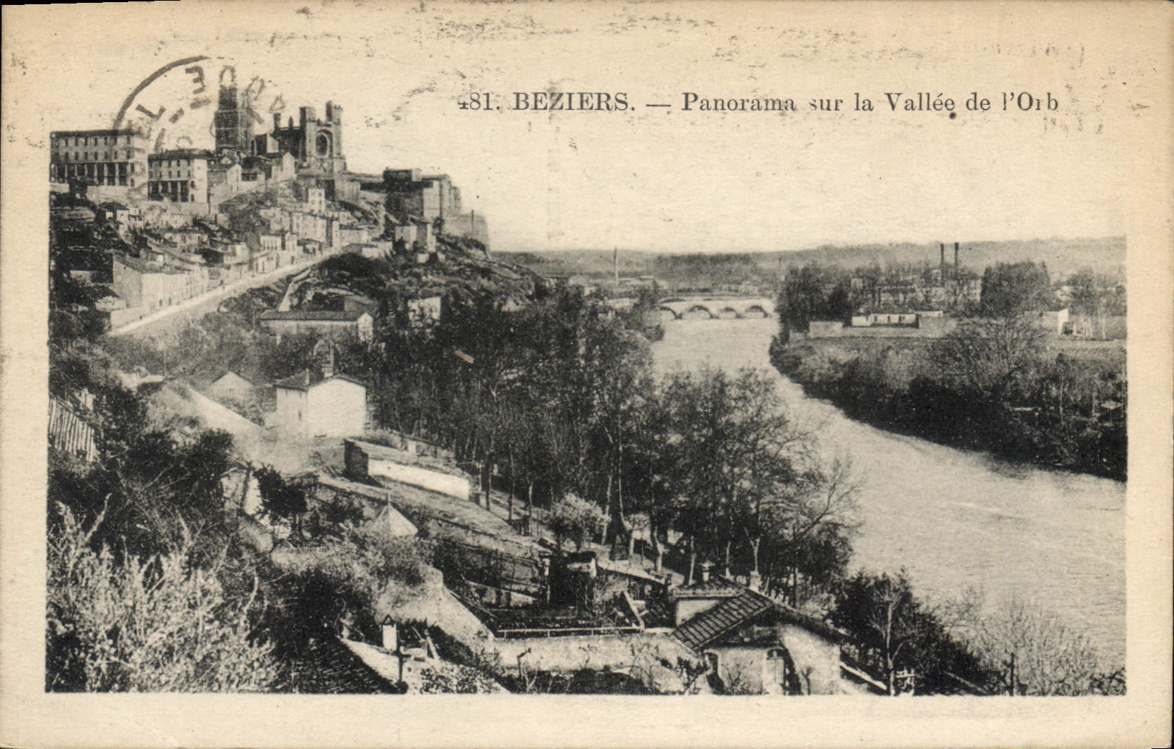 CPA St Beziers Panorama sur la Vallee de l'Orb 