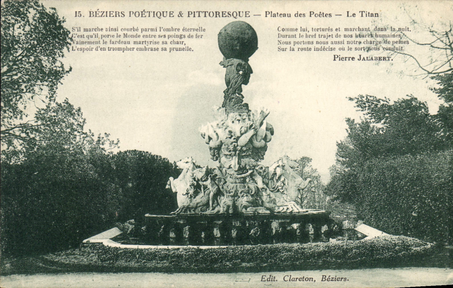 Béziers Poétique & Pittoresque — Plateau des Poètes — Le Titan