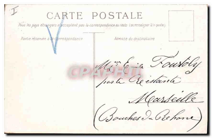 CPA Montpellier Le Peyrou et le Clocher de Sainte Anne  — Rückseite