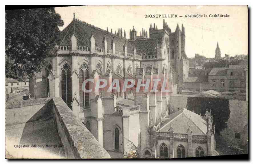 CPA Montpellier Abside de la Cathedrale 