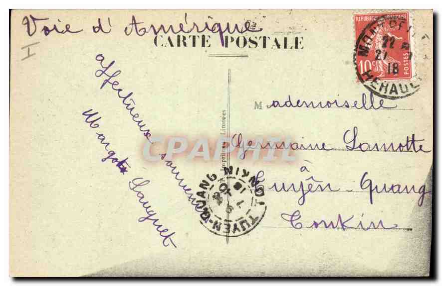 CPA Montpellier Jardin de l'Esplanade Monument Auguste Comte  — Rückseite