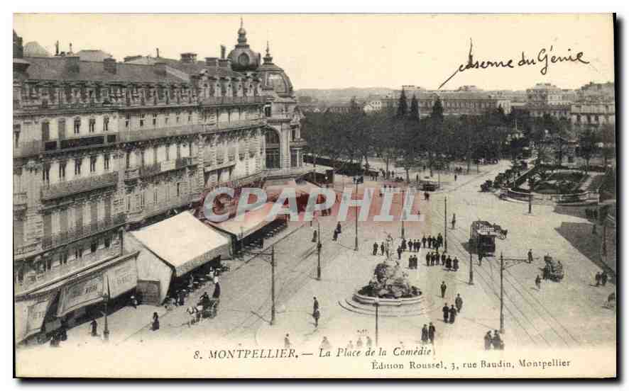 CPA Montpellier La Place de la Comedie 