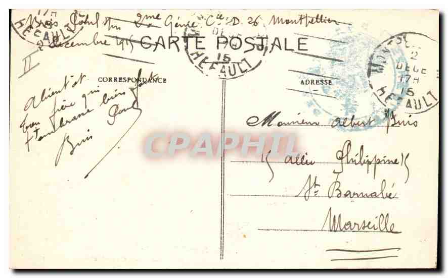 CPA Montpellier La Place de la Comedie  — Rückseite