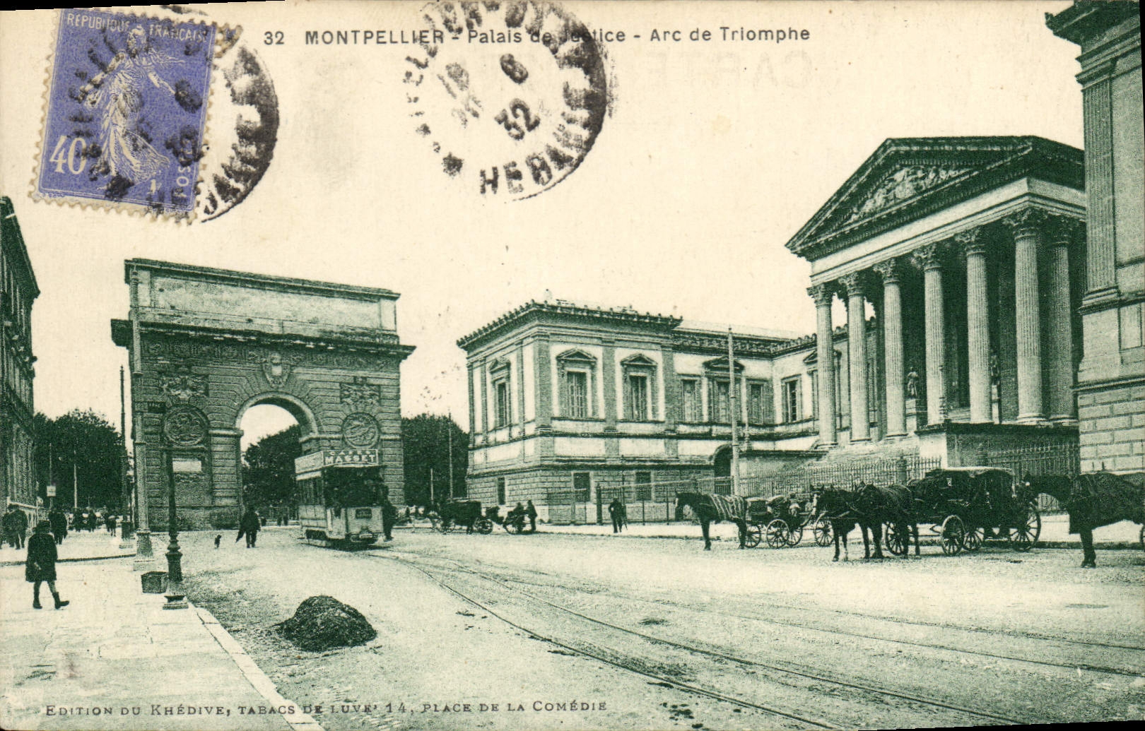 CPA Montpellier Palas de Justice Arc de Triomphe 
