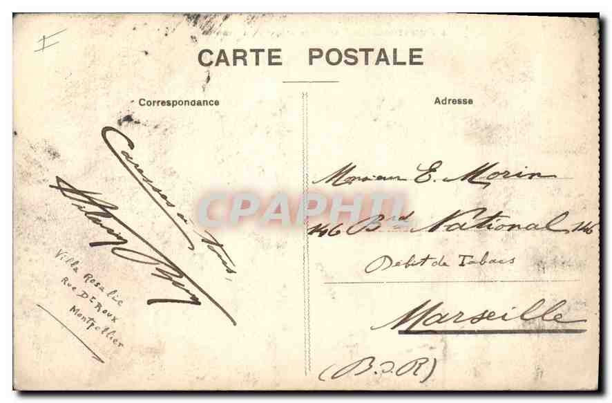 CPA Montpellier Les trois Graces et la Comedie  — Rückseite