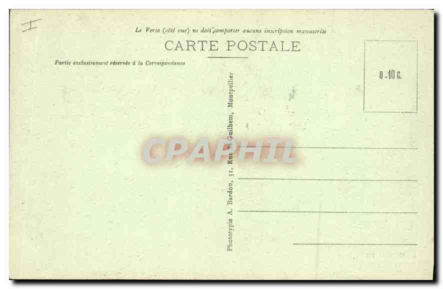 CPA Montpellier Parc de l'Esplanade  — Rückseite