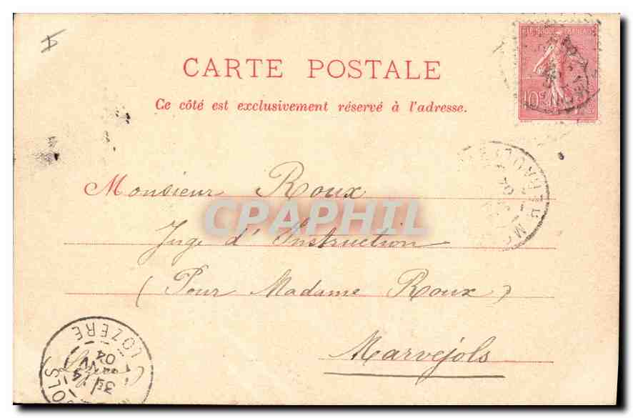 CPA Montpellier Le Chateau d'Eau vu des Arceaux  — Rückseite