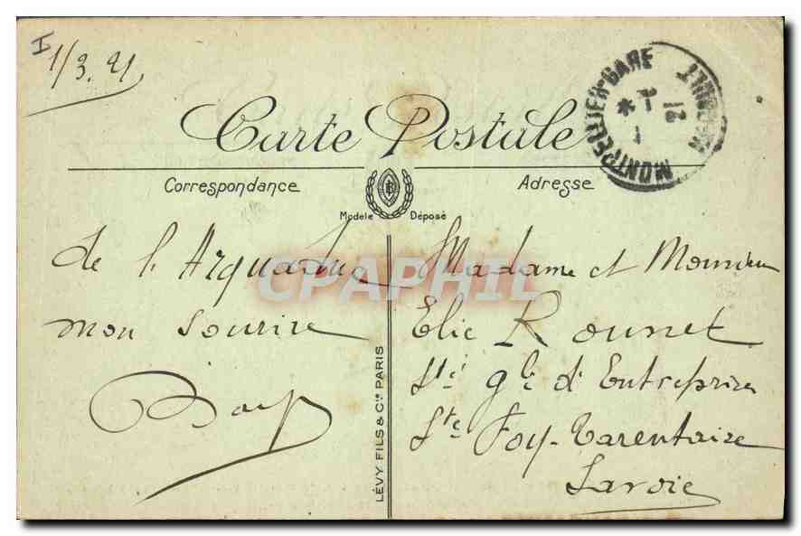 CPA Montpellier Aqueduc amenant les eaux de la Fontaine Saint Clement a 14 kilometres et une partie  — Rückseite