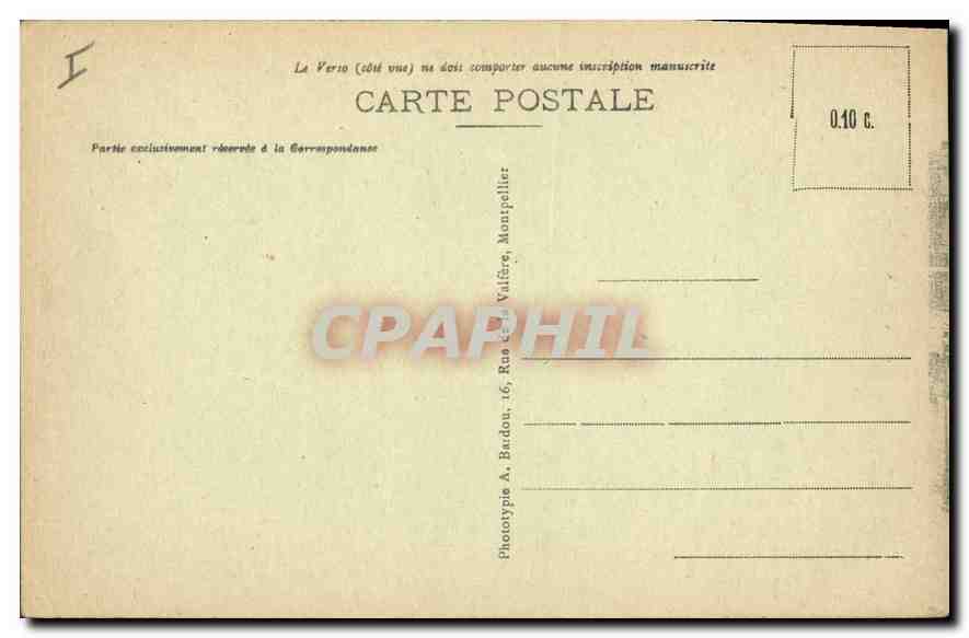CPA Montpellier Place de la Comedie L'Opera  — Rückseite