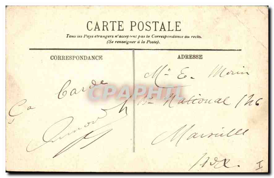 CPA Montpellier La Cathedrale  — Rückseite