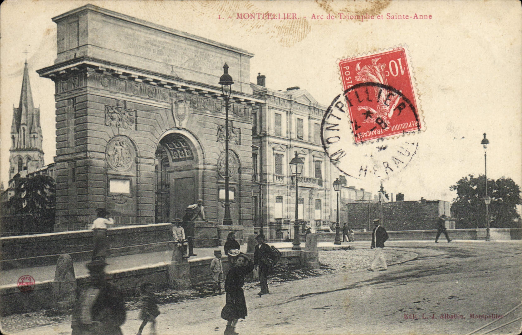 CPA Montpellier Arc de Triomphe et Sainte Anne 