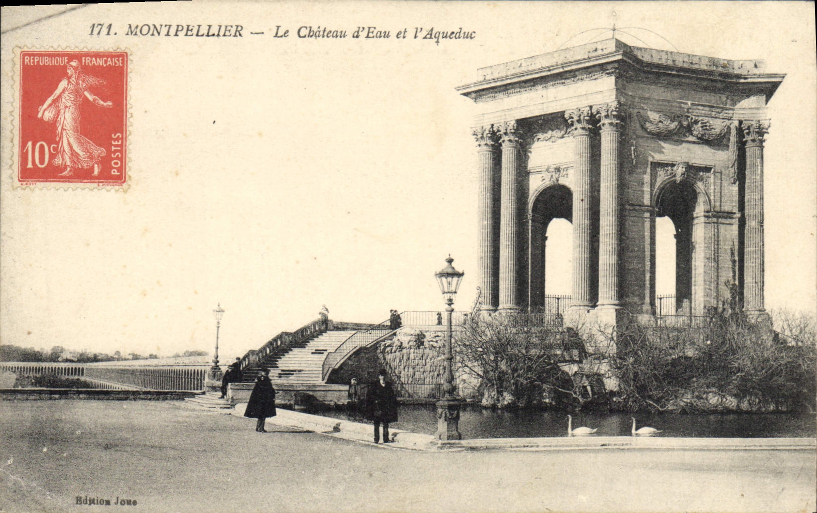 CPA Montpellier Le Chateau d'Eau et l'Aqueduc 